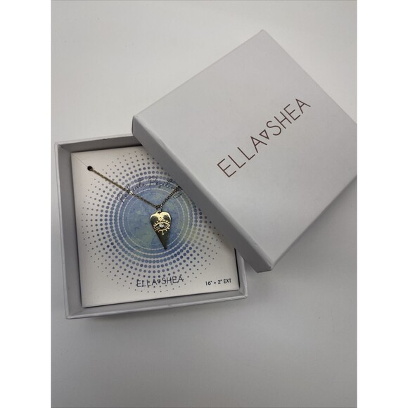 Ella Shea “Radiate Positivity” Gold Tone Eye Necklace New - Picture 1 of 4